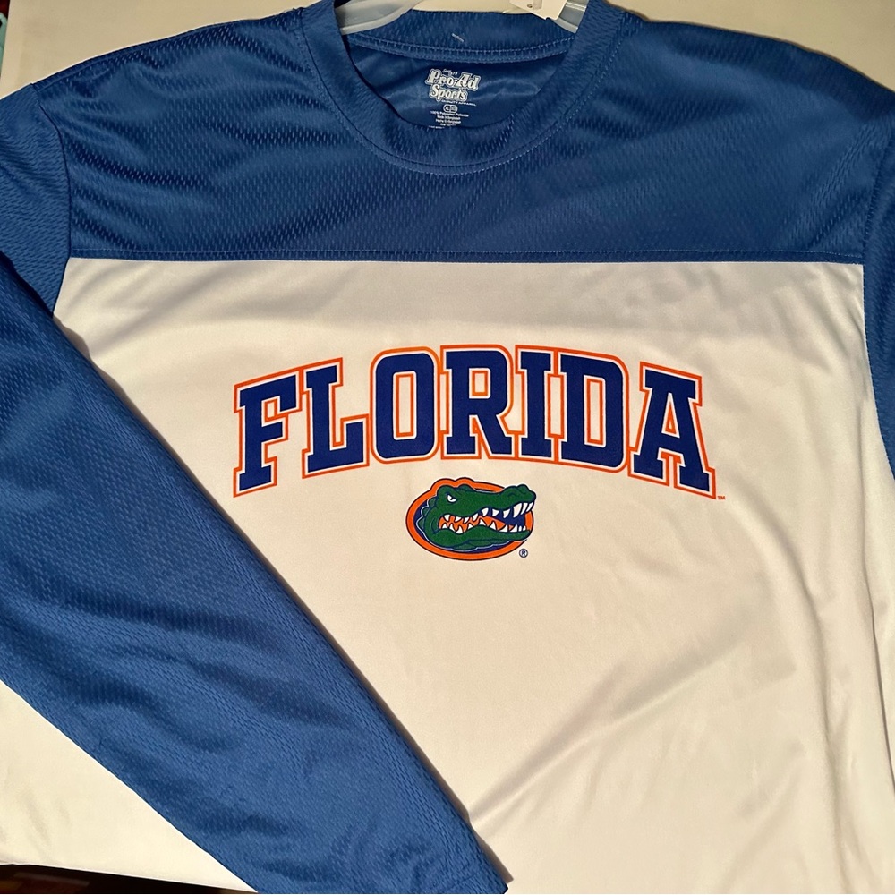 NWT Florida gator long sleeve lightweight polyester breathable top size XL - Picture 3 of 5